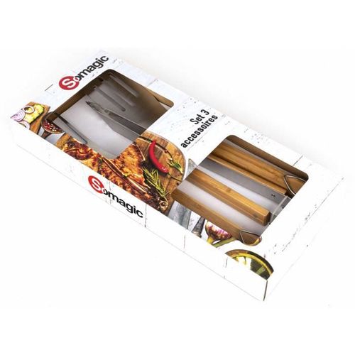 Coffret 3 Accessoires Pour Barbecue Et Plancha