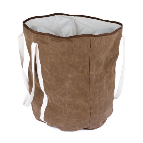 Sac à Bûches Rond En Coton Enduit