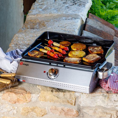 Plancha Électrique 2000w Telia Avec Cuve En Inox 1 Brûleur