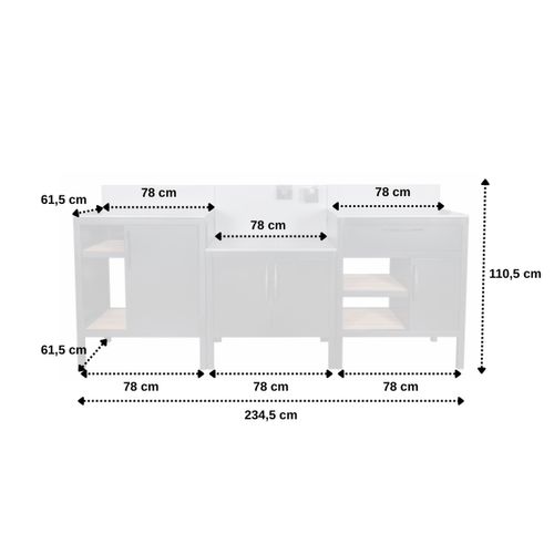 Cuisine D'extérieur Avec 3 Modules