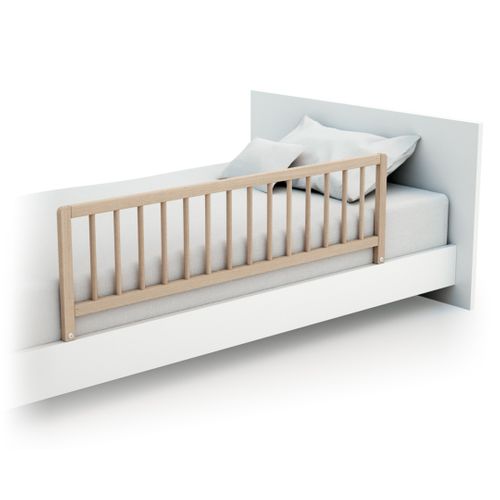 Barrière De Lit Enfant En Bois Sido Hêtre Brut 117 Cm