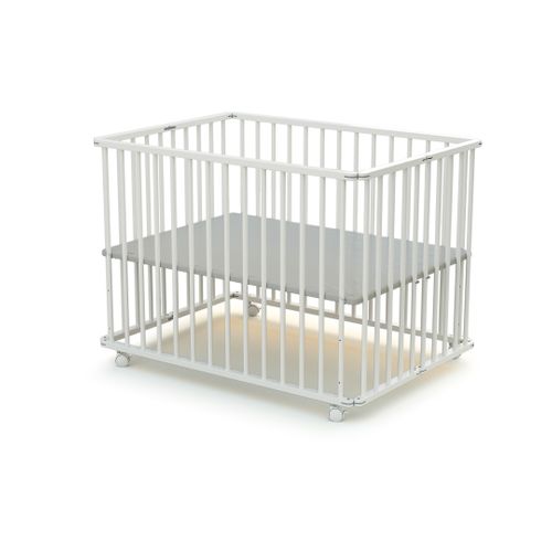 Parc Bébé Pliant En Bois Blanc 70 X 100 Cm