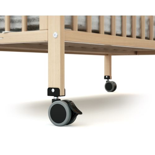 Lit Bébé Pliant En Bois Essentiel Blanc 60 X 120 Cm