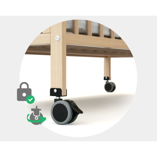 Lit Bébé Pliant En Bois Essentiel Blanc 60 X 120 Cm