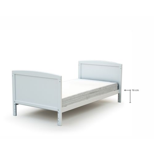 Lit Bébé Évolutif En Bois Essentiel Blanc 70 X 140 Cm