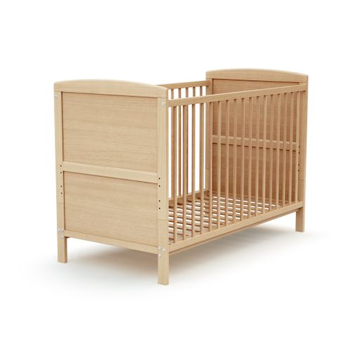 Lit Bébé Évolutif En Bois Avec Matelas En Bois Essentiel Hêtre Verni
