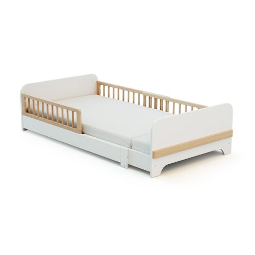 Lit Au Sol Enfant Extensible En Bois 80x140-165-190 Carrousel - Blanc
