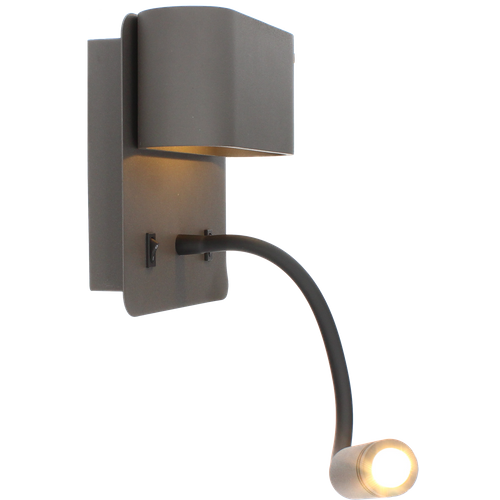 Applique Sorya 5w/2700k/350lm/anthracite +liseuse 3w/210lm