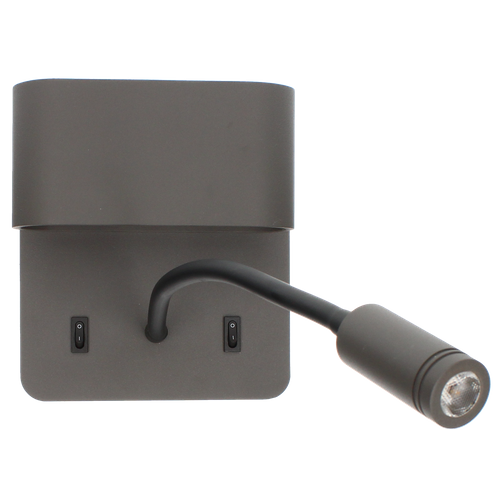 Applique Sorya 5w/2700k/350lm/anthracite +liseuse 3w/210lm