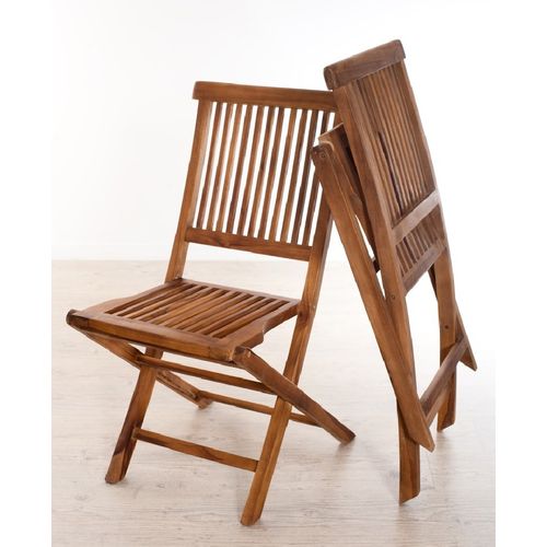 Maeva - Ensemble De 2 Chaises De Jardin Java En Bois Teck Huilé