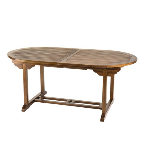 Maeva - Table De Jardin 8/10 Pers. Table Ext. 180/240cm Bois Teck Huilé