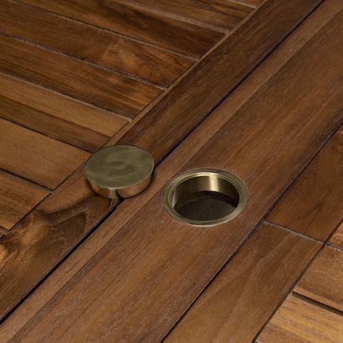 Maeva - Table De Jardin Ovale En Bois Teck Huilé Double Ext. 200/300cm