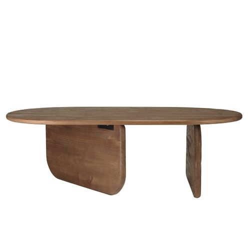 Romy - Table Basse 140cm Forme Organique En Bois De Mindi