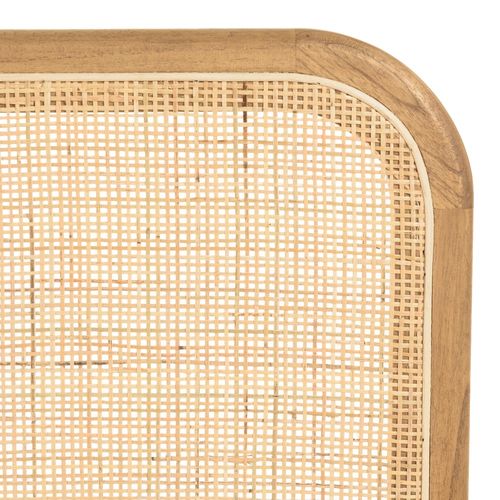 Amy - Tête De Lit En Bois De Mindi Et Rotin Naturel Pour Lits 80/90cm Amy