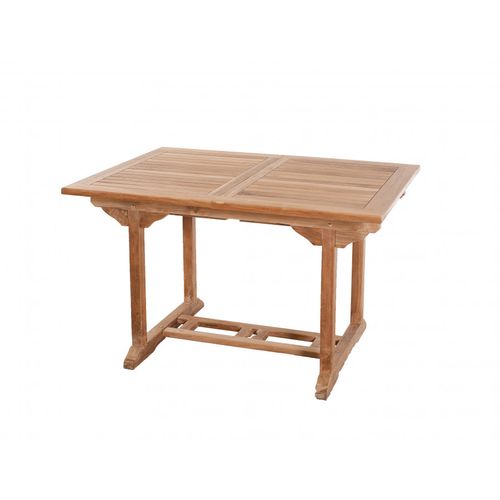 Harris - Salon De Jardin En Bois Teck 4/6 Pers - Ensemble De Jardin -1 Table Rectangulaire Extensib