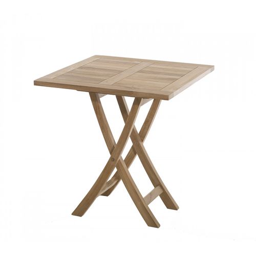 Harris - Salon De Jardin En Bois Teck 2 Pers - Ensemble De Jardin - 1 Table Carrée Pliante 70 Cm Et