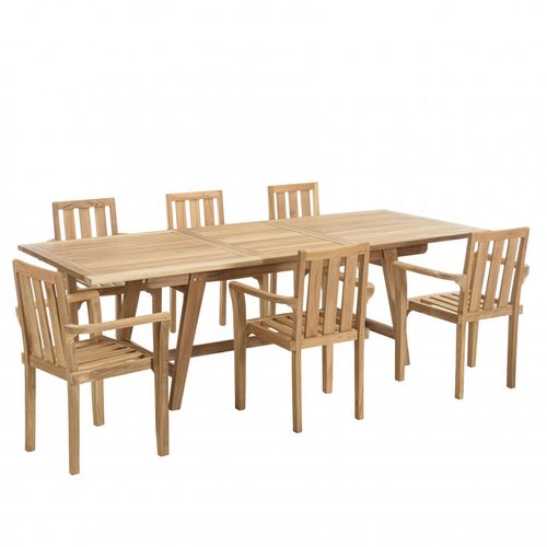 Harris - Salon De Jardin En Teck 8/10 Personnes