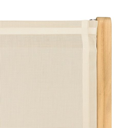 Fun - Lot De 2 Fauteuils Pliants Bois Teck Textilène Couleur Beige