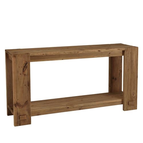 Sandy - Console Bois 150x40cm Bois Pin Recyclé