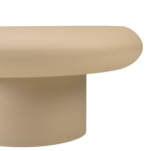 Hortense - Set De 2 Tables Basses Forme Champignon En Fer Beige Mat