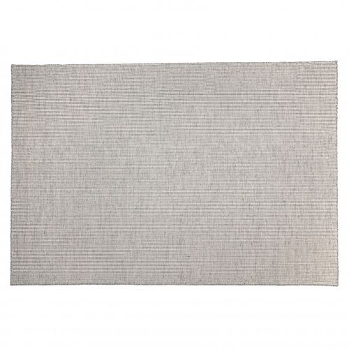 Quentin - Tapis Rect 200x290cm En Laine Tissée Couleur Blanc/gris Chiné