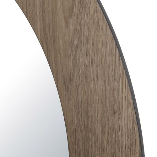 Julia - Miroir Rond D80cm En Bois Marron