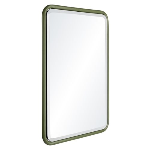Helena - Miroir Rectangulaire Angles Arrondis En Métal Vert