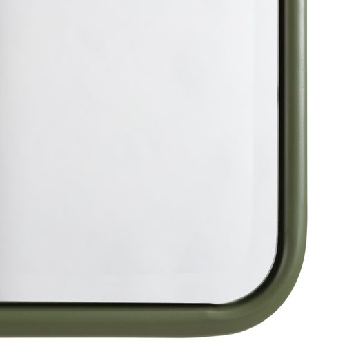 Helena - Miroir Rectangulaire Angles Arrondis En Métal Vert
