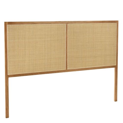 Sya - Tête De Lit En Rotin Naturel Et Chêne Massif Pour Lits 140/160cm
