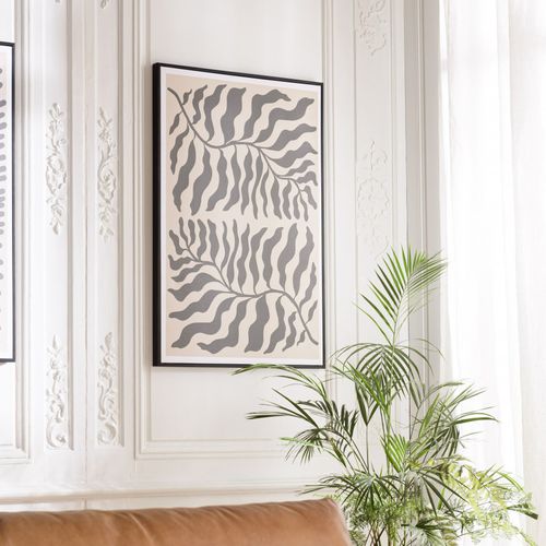 Homer - Décoration Murale C - 63x93cm En Papier Japonais, Cadre Noir