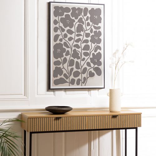 Homer - Décoration Murale D - 63x93cm En Papier Japonais, Cadre Noir