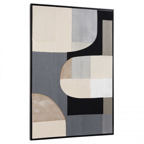 Homer - Décoration Murale 83x123cm Formes Abstraites N°2, Cadre Noir