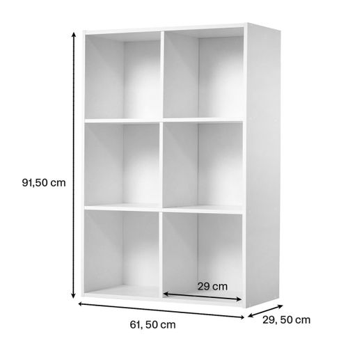 Étagère 6 Niches Design "bura" 91cm Blanc
