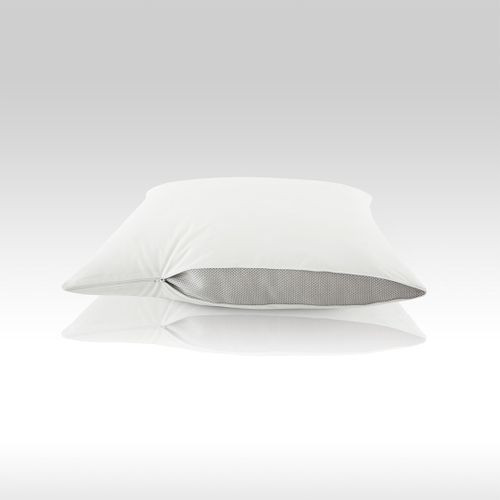 Oreiller Réglable 2-en-1 - Confort Moelleux Ou Ferme 50 X 70 Cm Blanc