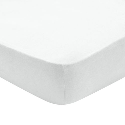 Drap Housse Confort Jersey Coloris Blanc 140 X 200 Cm Blanc