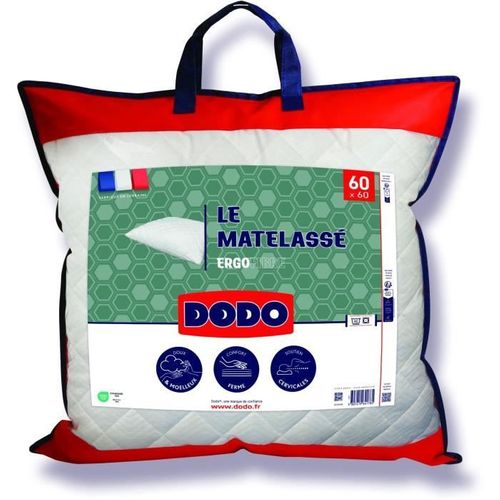 Oreiller Le Matelassé 60x60 Cm - Soutien Ferme - Taie Déhoussable