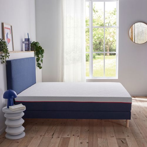 Matelas Mousse L'incontournable Ferme 140 X 190 Cm Blanc, Bleu Foncé
