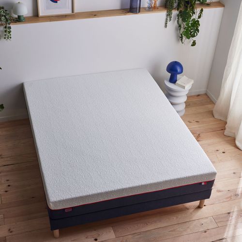 Matelas Mousse L'incontournable Ferme 140 X 190 Cm Blanc, Bleu Foncé