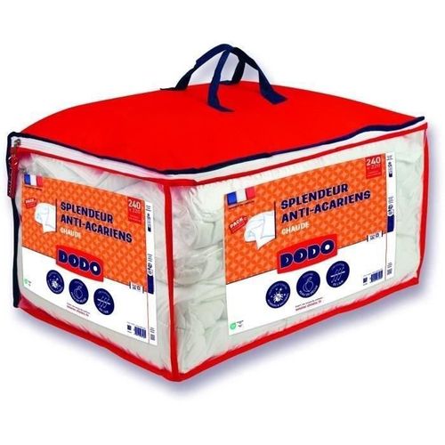 Pack Couette Chaude Anti-acariens 220x240 Cm + 2 Oreillers 60x60 Cm - Splendeur - Garnissage 100% V