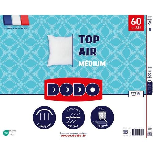 Oreiller - Medium Top Air - 60 X 60 Cm - Blanc