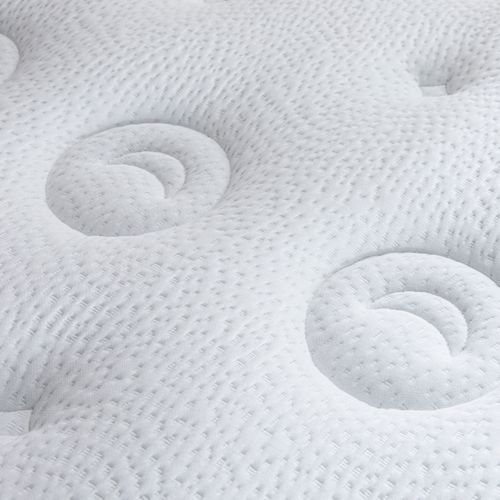Ensemble - Matelas Mi-ferme + Sommier + Tête De Lit Blanc X Beige Le Veritable 140 X 190 Cm Blanc, B