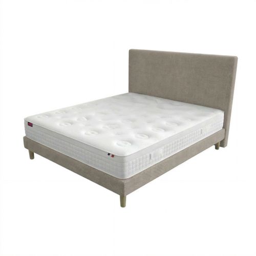 Ensemble Lit - Matelas 140x200 cm + Sommier + Tête De Lit - Beige Renaissance Beige