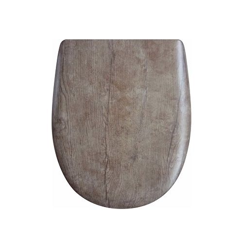 Abattant Déclipsable - - Effet Chêne Vieilli - 36x46.5 Cm - Beige Foncé