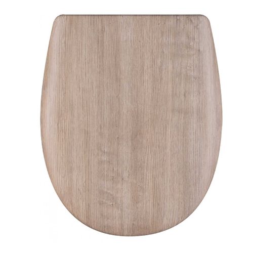 Abattant Déclipsable - Effet Bois - 46.5x36 Cm - Beige