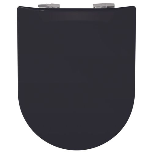 Abattant Wood Slim Déclipsable Uni - 36.5x48 Cm - Noir