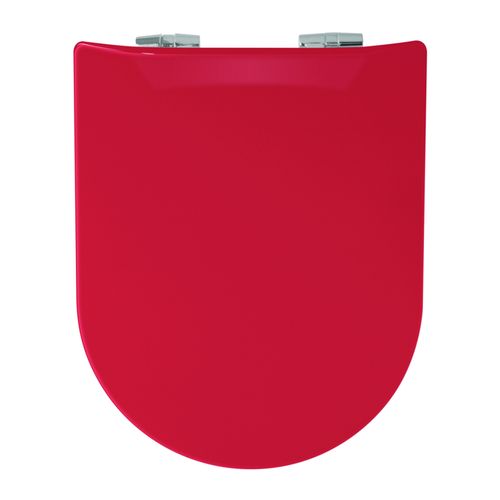 Abattant Wood Slim Déclipsable Uni - 36.5x48 Cm - Rouge Orangé