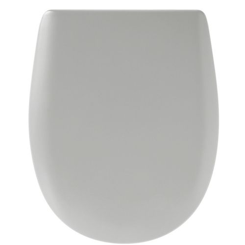 Abattant Easy Clip Avec Descente Manuelle Uni - 36x46.5 Cm - Gris Perle