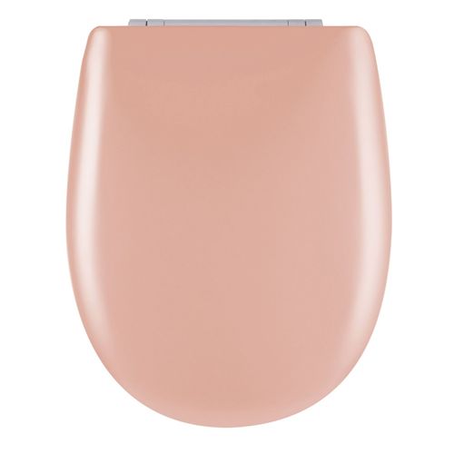 Abattant Easy Clip Avec Descente Manuelle Uni - 36x46.5 Cm - Vieux Rose