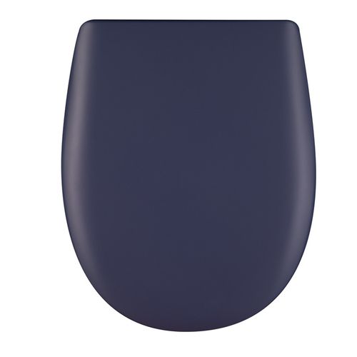 Abattant Easy Clip Avec Descente Manuelle Uni - 36x46.5 Cm - Bleu Marine