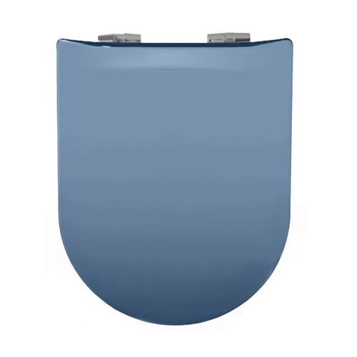 Abattant Wood Slim Déclipsable Uni - 36.5x48 Cm - Bleu Azur